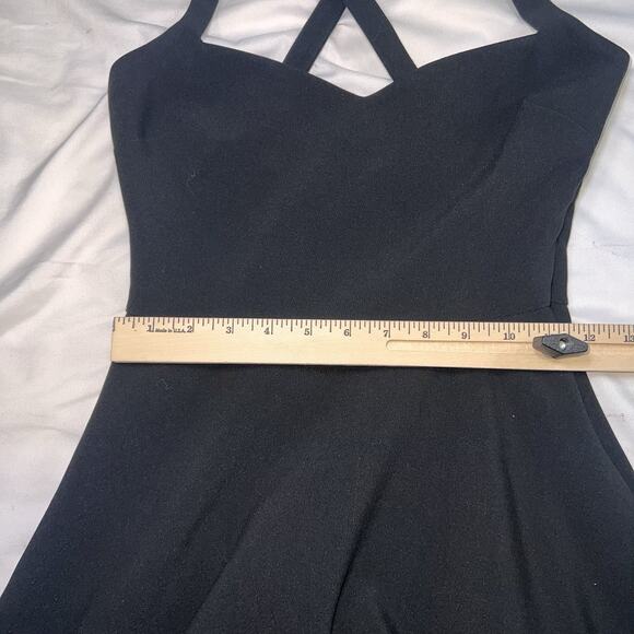 Likely Remington Dress Size 0 Black Fit & Flare Mini Cross Back Party Cocktail - Picture 13 of 16